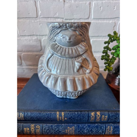 British Jonathan Adler English Utopia Pleasantly Plump Two Face Vase/Happy Famil - Picture 3 of 6